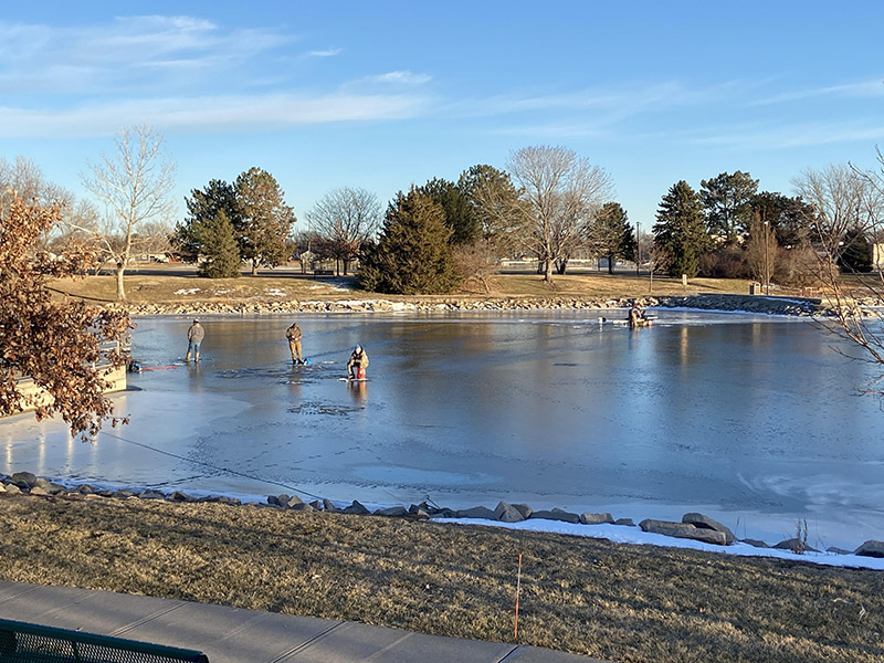 North Park ice Fishing, Holdrege, NE